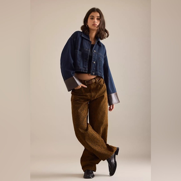 Anthropologie Jackets & Blazers - NWT Size M - Pilcro 100% Cotton Cuffed Crop Denim Jacket (NWT US$ 168)